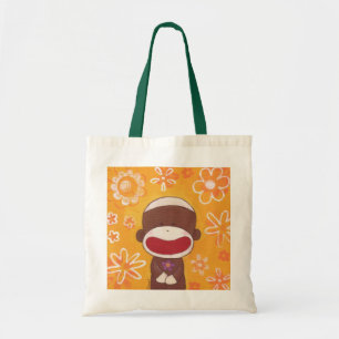Tela Bolso del mono del calcetín de la flor