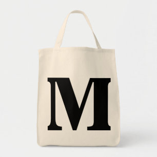TELA BOLSO DEL MONOGRAMA DE "M"