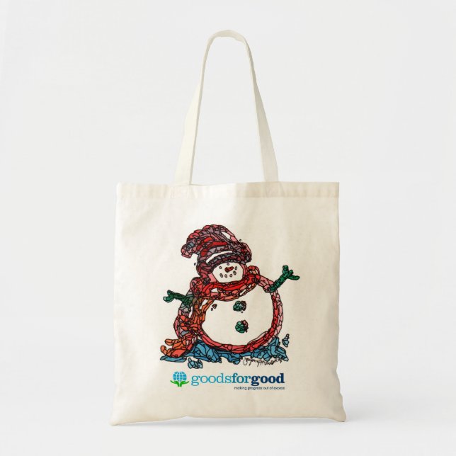 Tela Bolso del muñeco de nieve (Frente)