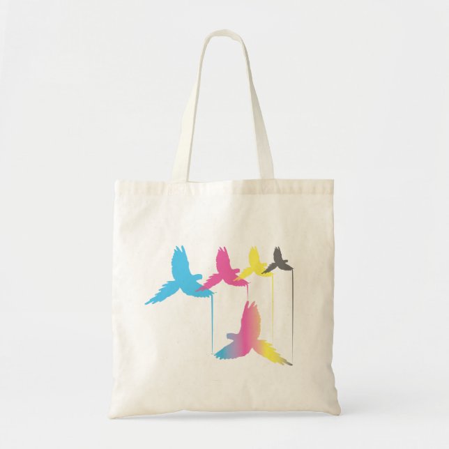 Tela Bolso del pájaro de CMYK (Frente)