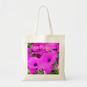 Tela Bolso del presupuesto de las "petunias rosadas"