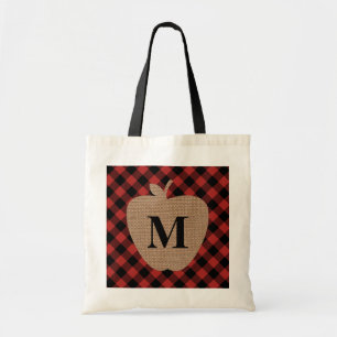 Tela Bolso del profesor de Apple del monograma de la