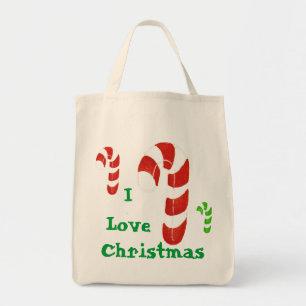 Tela Bolso del regalo del bastón de caramelo de las