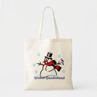Tela Bolso del regalo del muñeco de nieve del país de