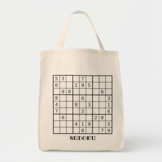 TELA BOLSO DEL ROMPECABEZAS DE SUDOKU (Frente)