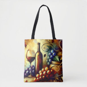Tela Bolso Elegante de Viñedo para Vino