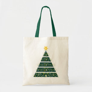 Tela Bolso estacional del árbol de navidad verde del