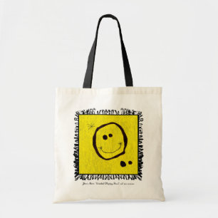 Tela bolso feliz de la cara del miro de Joan