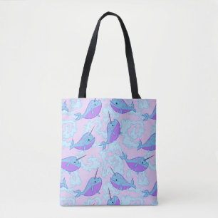 Tela Bolso feliz del modelo de Narwhal