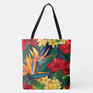Tela Bolso floral hawaiano de la playa del paraíso