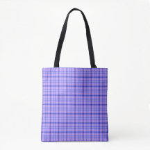 Bolso grande clásico de cuadros púrpura azul brill