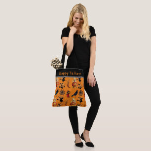 Tela Bolso grande de estilo vintage con patrón de Hallo