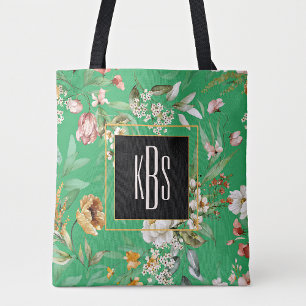 Tela Bolso grande de hombro Monograma, Florales de Arte