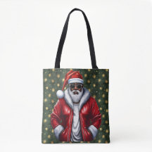 Bolso grande de hombro Santa negro único