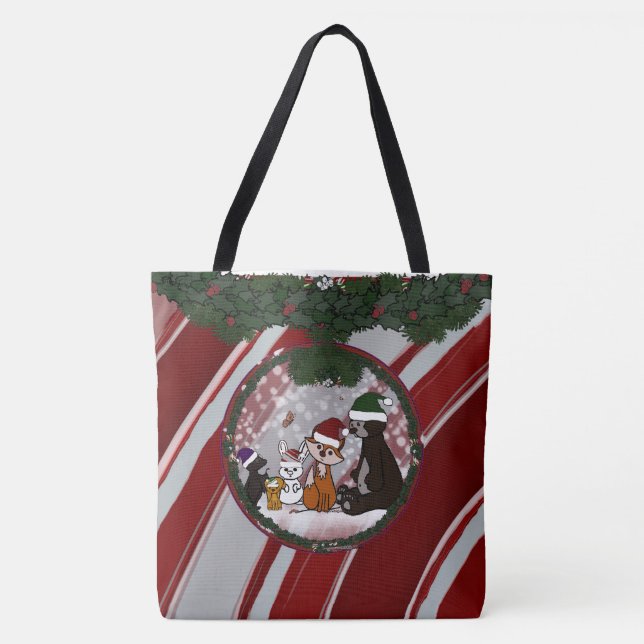 Tela Bolso Grande de Navidad Figdewdrop (Anverso)