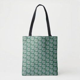 Tela Bolso grande de Orbes de Interferencias Verdes