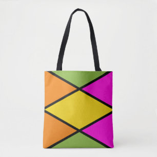 Tela Bolso grande de patrón argyle moderno
