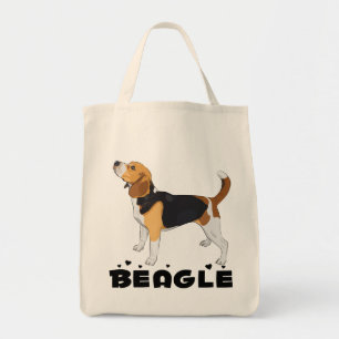 Tela Bolso Grande de Perro Cachorro Beagle Lindo para A