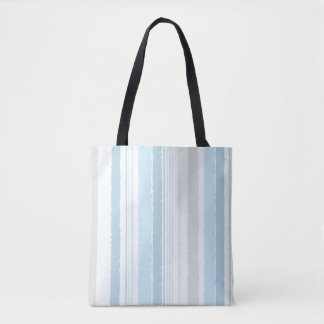 Tela Bolso grande de rayas gris azul claro pintado a la