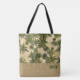 Tela Bolso hawaiano de la playa del monograma de Camo