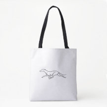 Bolso Hombro de Línea Simple Arte Greyhound Modern