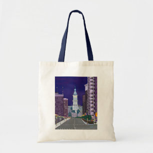 Tela Bolso illuminado de la ciudad