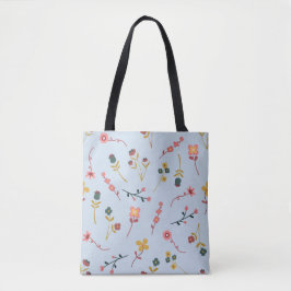 Tela Bolso Jumbo de Patrón de Prado Floral Suave