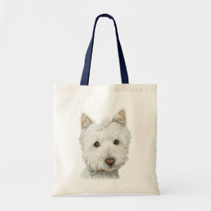 Tela Bolso lindo a juego del perro de Westie