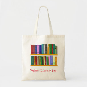 Tela Bolso lindo conocido de la biblioteca del libro