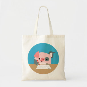 Tela Bolso lindo del cerdo de la escritura del dibujo