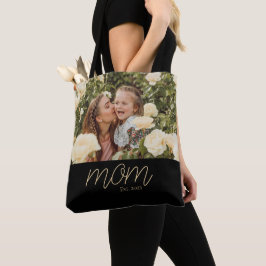 Tela Bolso negro con foto de guion establecido por mamá