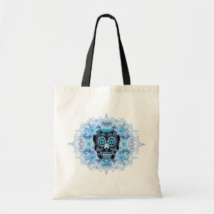 Tela Bolso negro y azul de Calavera