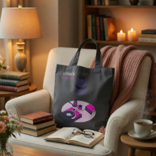 Tela Bolso para club de libros con nombre personalizado