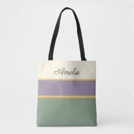 Tela Bolso Personalizado de Flor Silvestre de Lavanda -