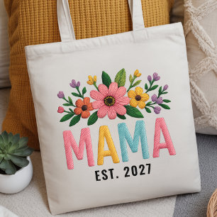 Tela Bolso personalizado de flores silvestres para mamá