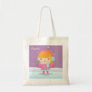 Tela Bolso Personalizado de Niña Patinadora de Hielo Ad