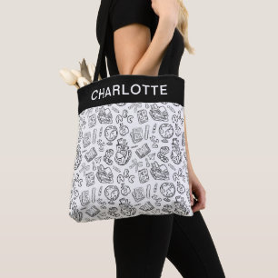 Tela Bolso Personalizado para Maestros de Escuela en Bl