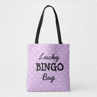 Tela Bolso PÚRPURA del BINGO de la buena suerte