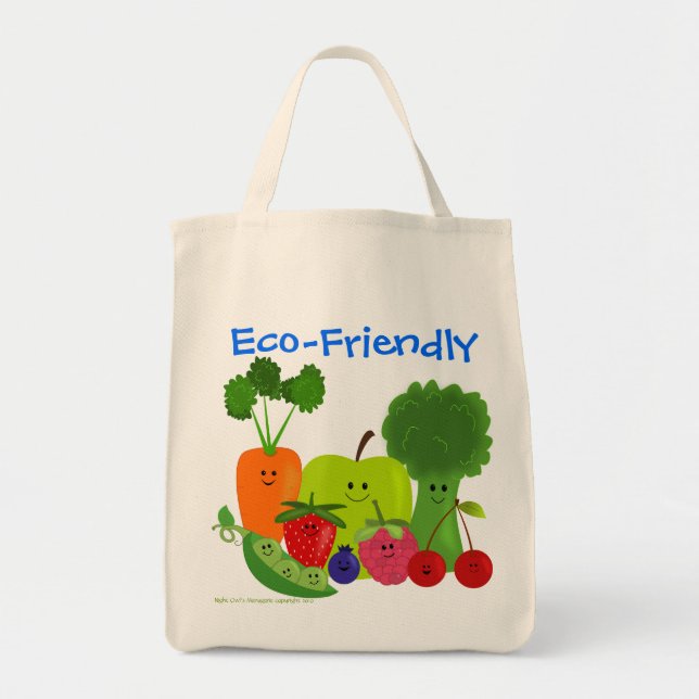 Tela Bolso respetuoso del medio ambiente de las frutas (Frente)