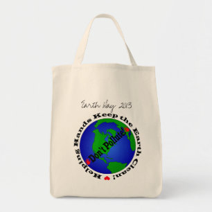 Tela Bolso reutilizable del Día de la Tierra