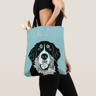 Tela Bolso reutilizable personalizable de perro de mont