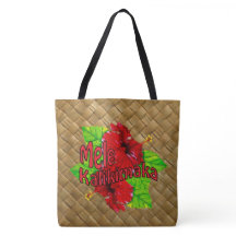 Bolso rojo del navidad de Mele Kalikimaka del