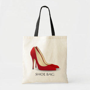 Tela Bolso rojo del zapato de los tacones altos