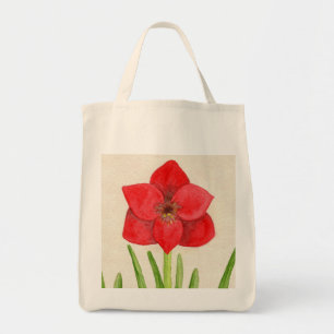 Tela Bolso rojo hermoso de la flor