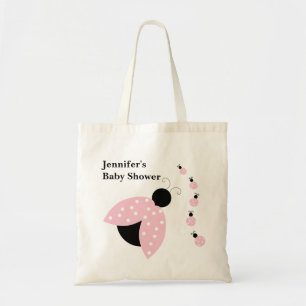 Tela Bolso rosado de Baby Shower de las mariquitas