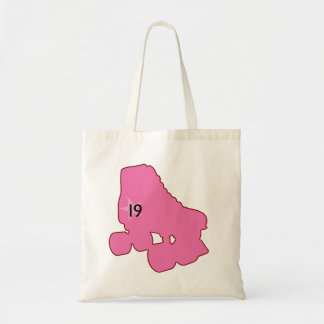 Tela Bolso rosado del patín de Derby del rodillo