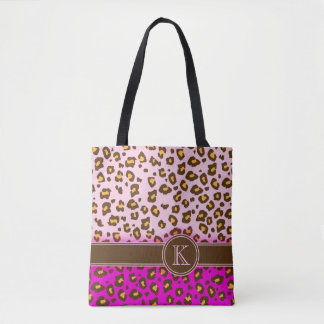 Tela Bolso rosado marrón del estampado de animales del