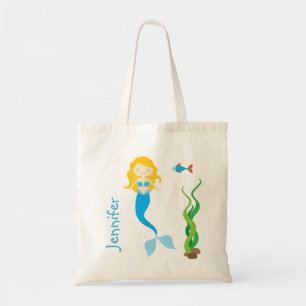 Tela Bolso rubio de la invitación de la sirena del