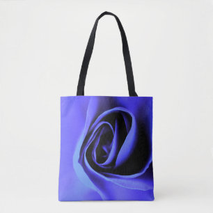 Tela Bolso Tot con Estampado de Rosa Púrpura