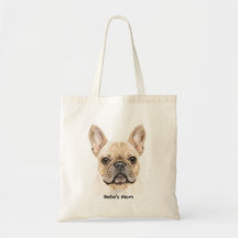 Bolso Tot de Bulldog Francés Acuarela Neutro Perro